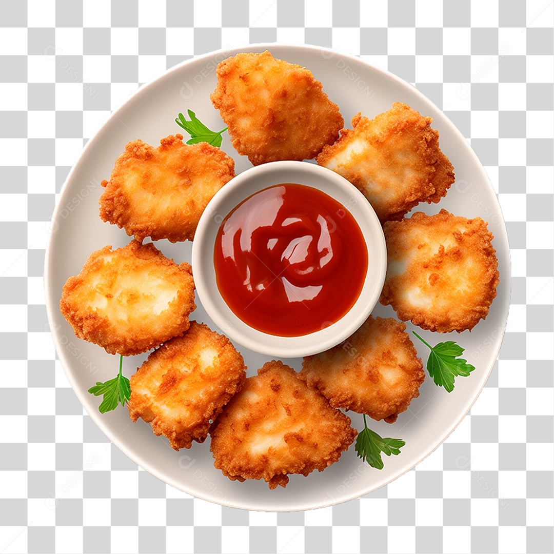 Nuggets de Frango PNG Transparente