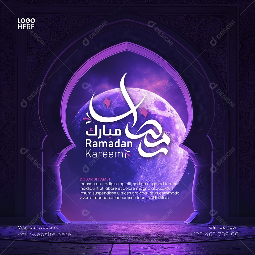 Ramadan Kareem Mubarak PSD Editável