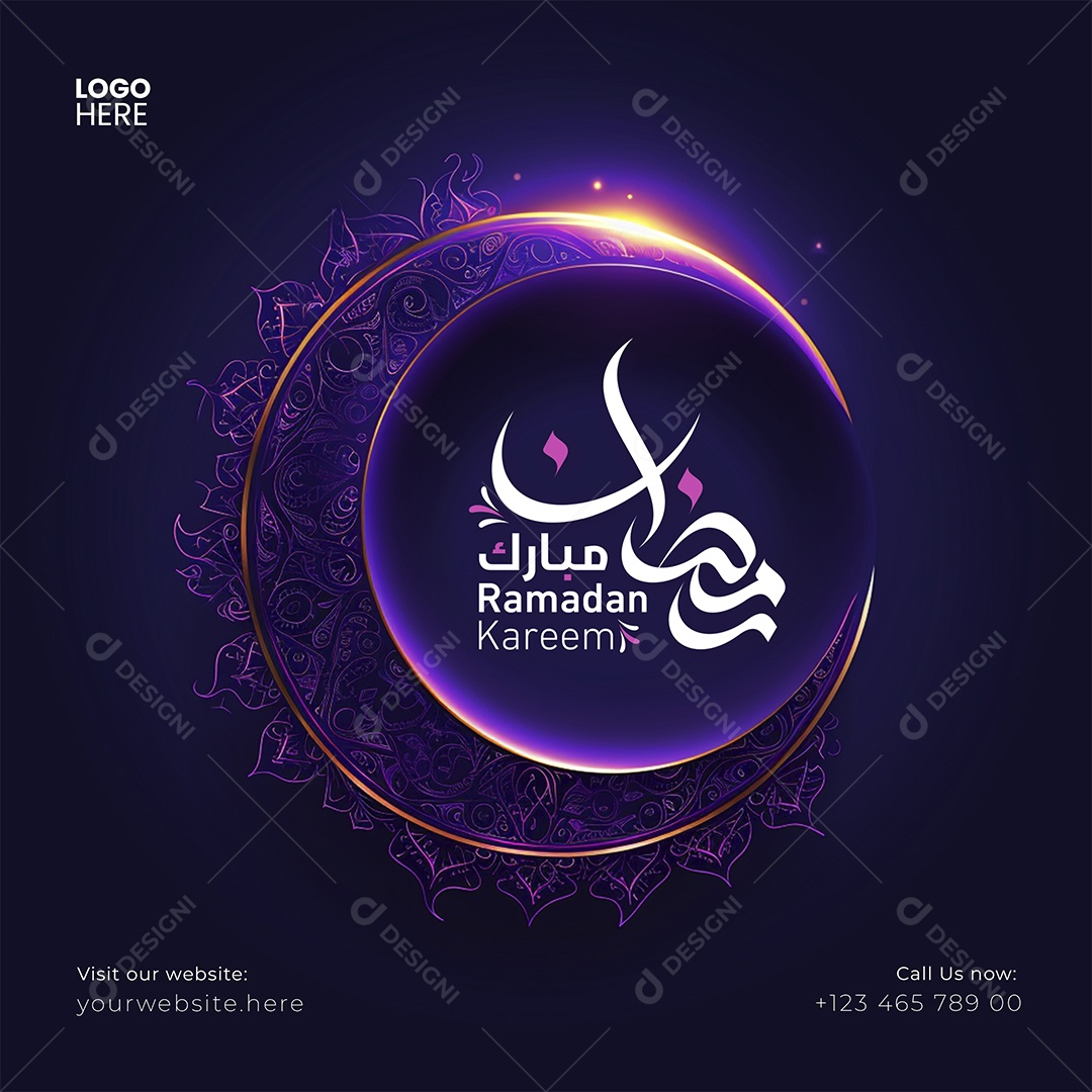 Ramadan Kareem Mubarak PSD Editável