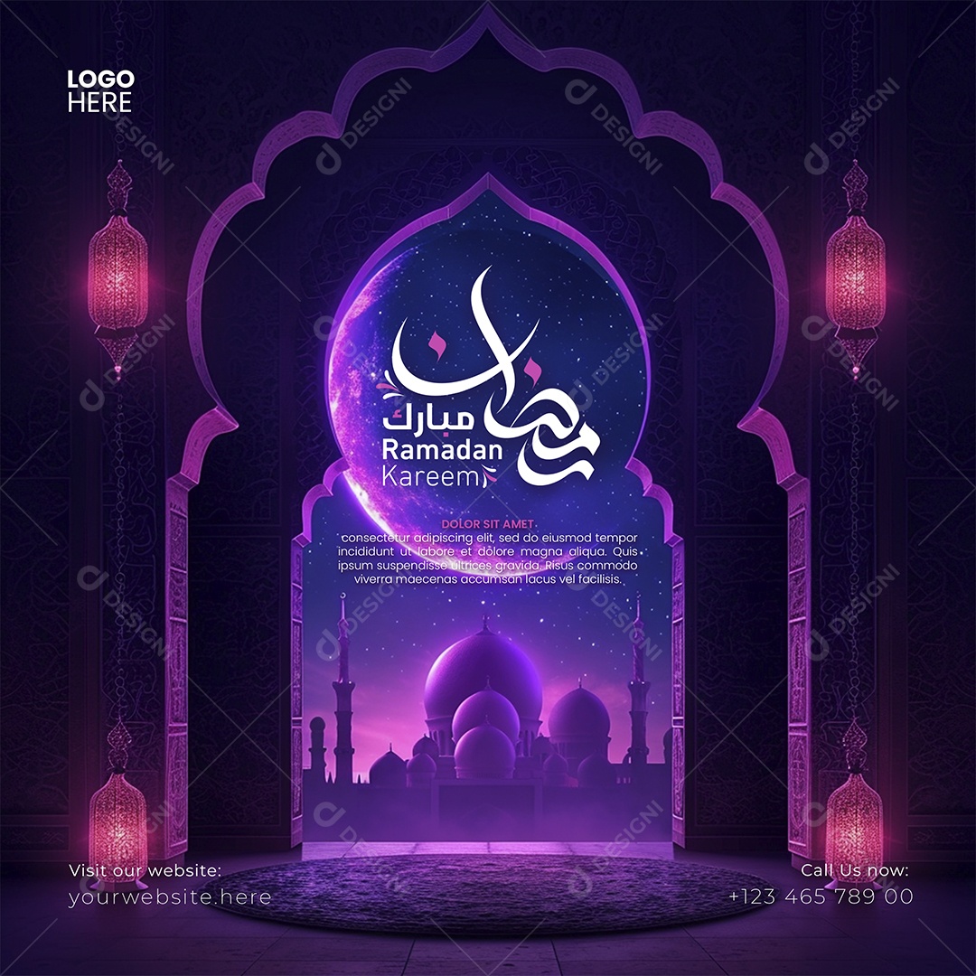 Ramadan Kareem Mubarak PSD Editável