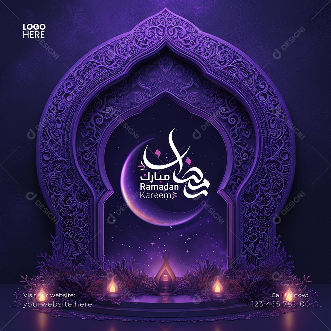 Ramadan Kareem Mubarak PSD Editável