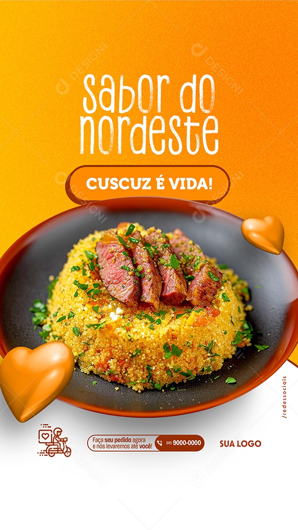 Story Sabor do Nordeste Cuscuz é Viida Social Media PSD Editável