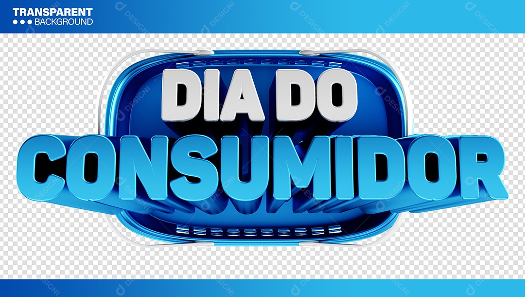 Selo 3D Para Composição Dia do Consumidor PSD