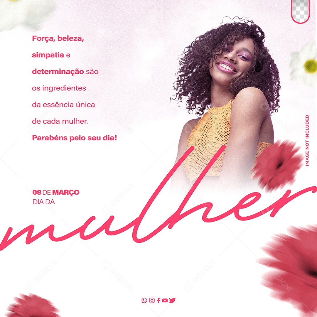 Social Media Dia da Mulher 08 de Março PSD Editável
