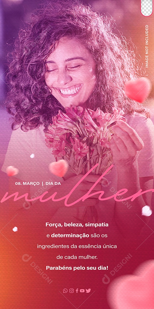 Social Media Dia da Mulher 08 de Março PSD Editável