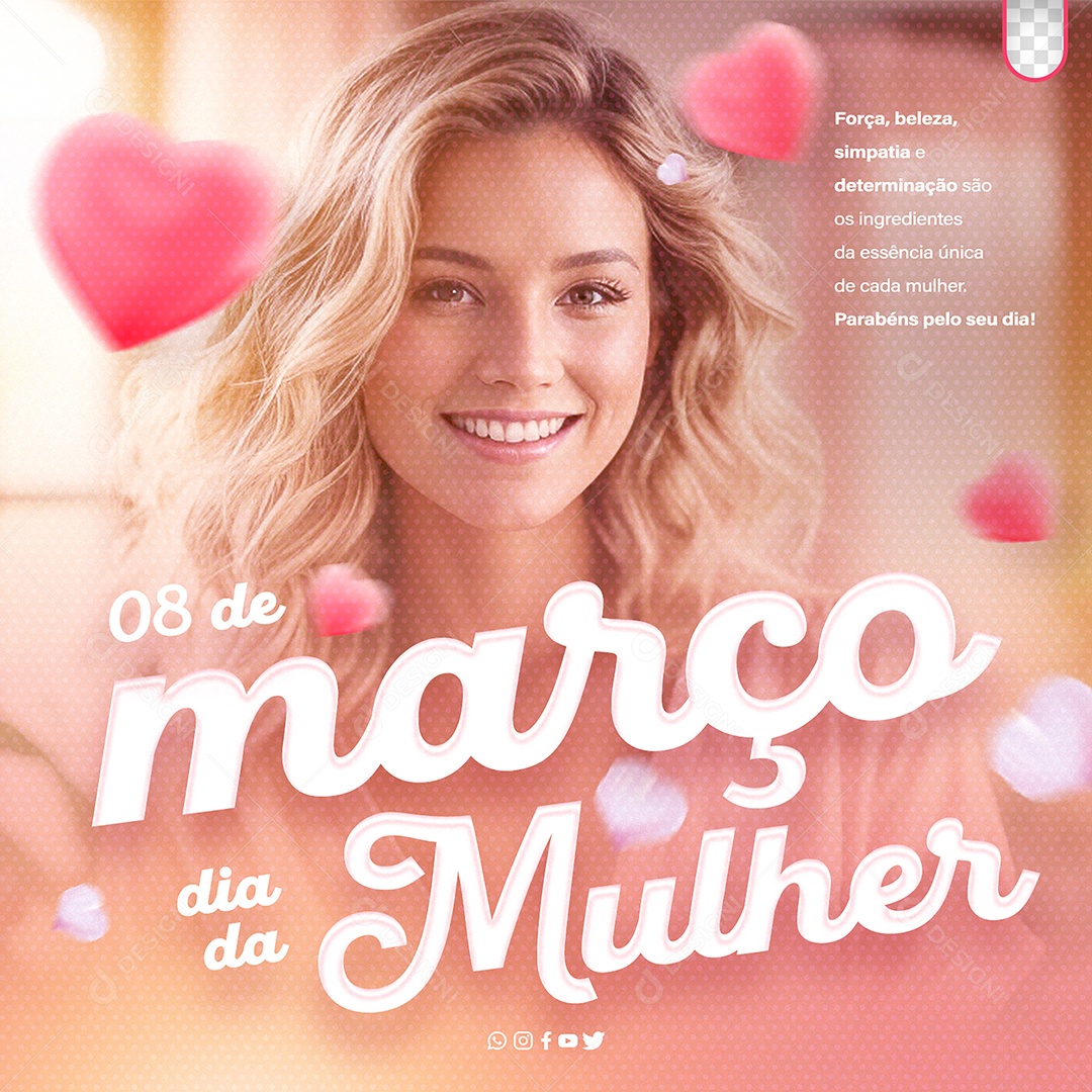 Social Media Dia da Mulher 08 de Março PSD Editável