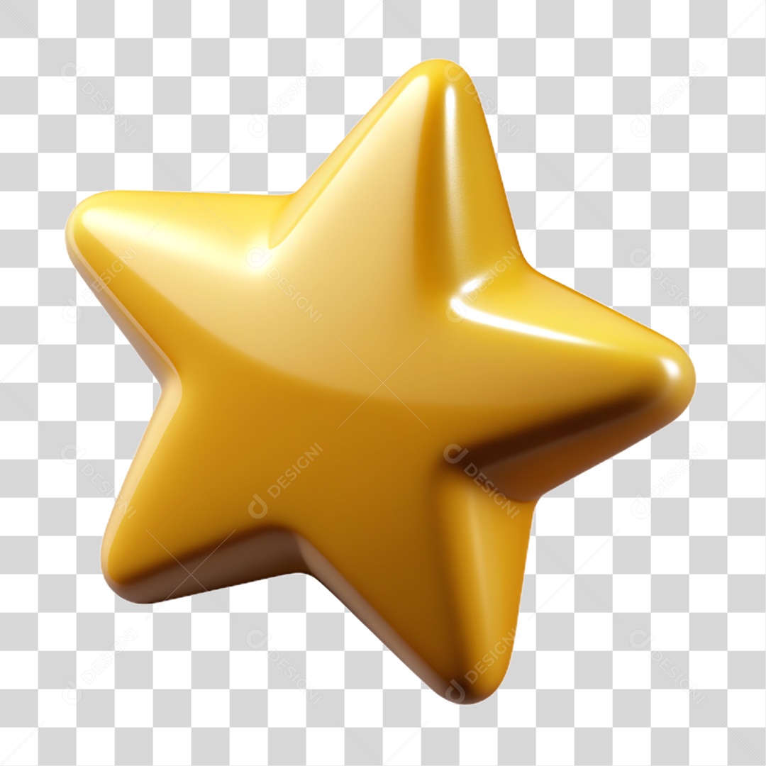 Elemento 3D Estrelas Enfeites Decorações PNG Transparente