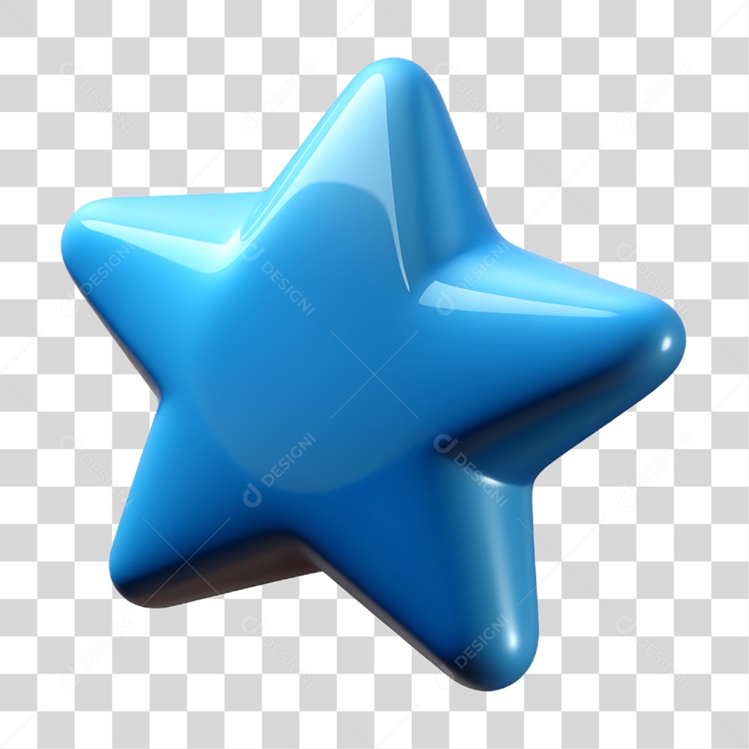 Elemento 3D Estrelas Enfeites Decorações PNG Transparente