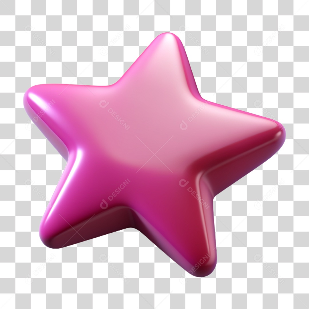Elemento 3D Estrelas Enfeites Decorações PNG Transparente