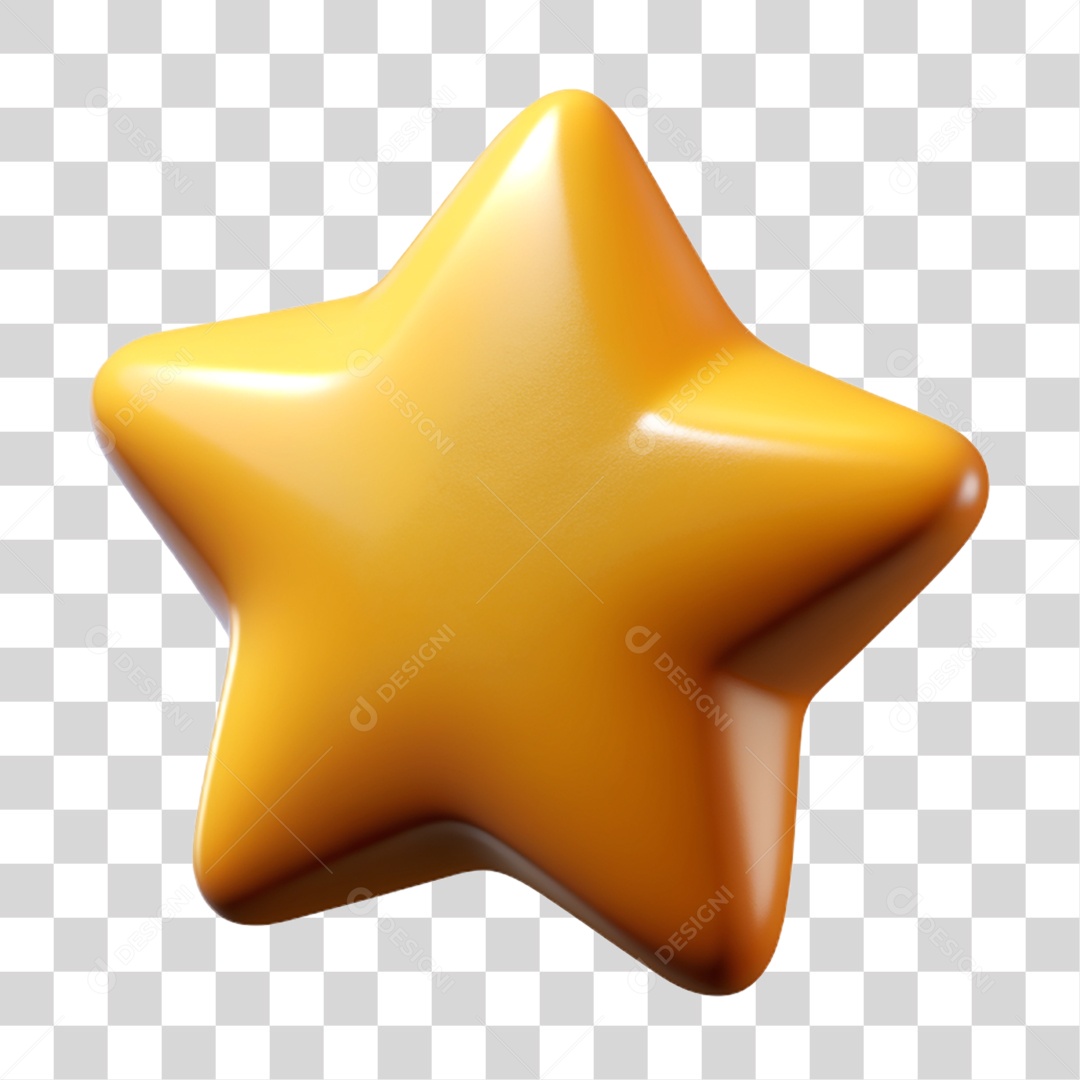 Elemento 3D Estrelas Enfeites Decorações PNG Transparente