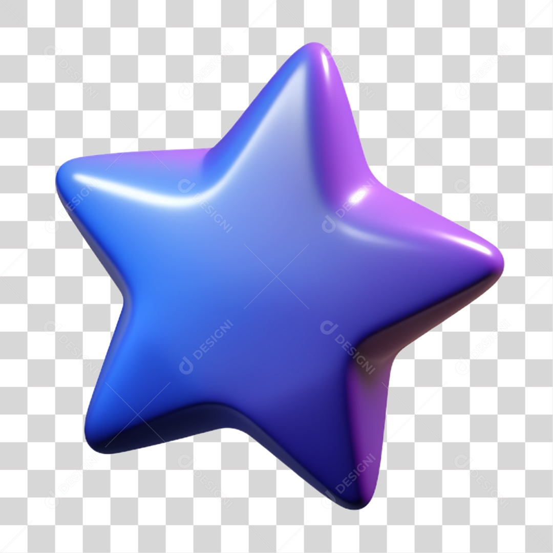 Elemento 3D Estrelas Enfeites Decorações PNG Transparente