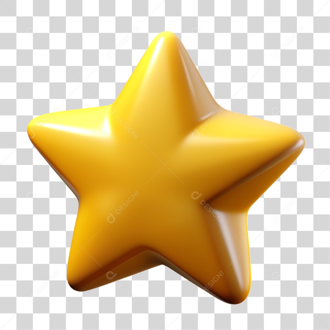 Elemento 3D Estrelas Enfeites Decorações PNG Transparente