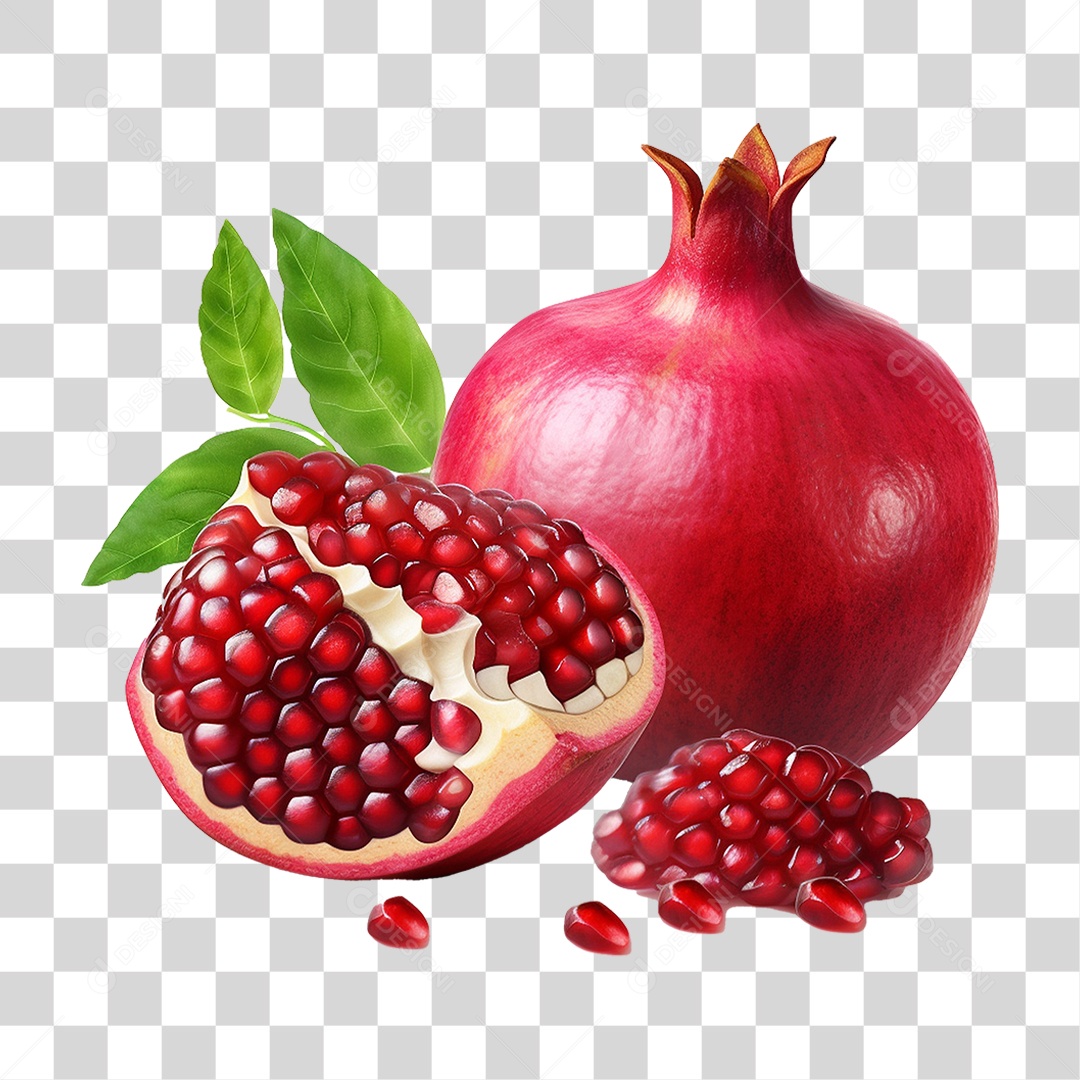 Fruta Romã PNG Transparente