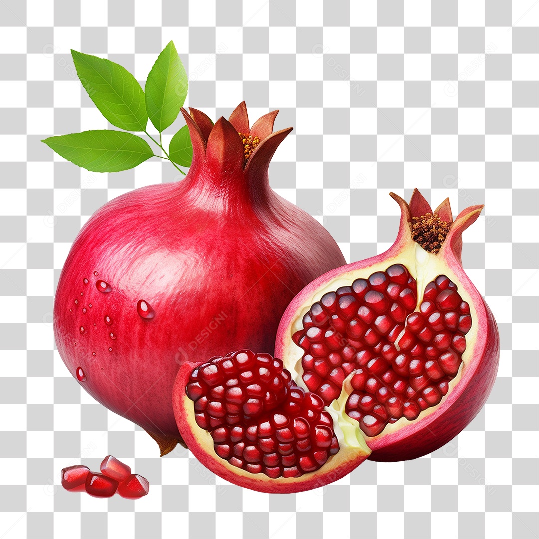 Fruta Romã PNG Transparente