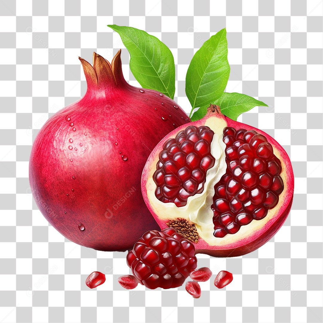 Fruta Romã PNG Transparente