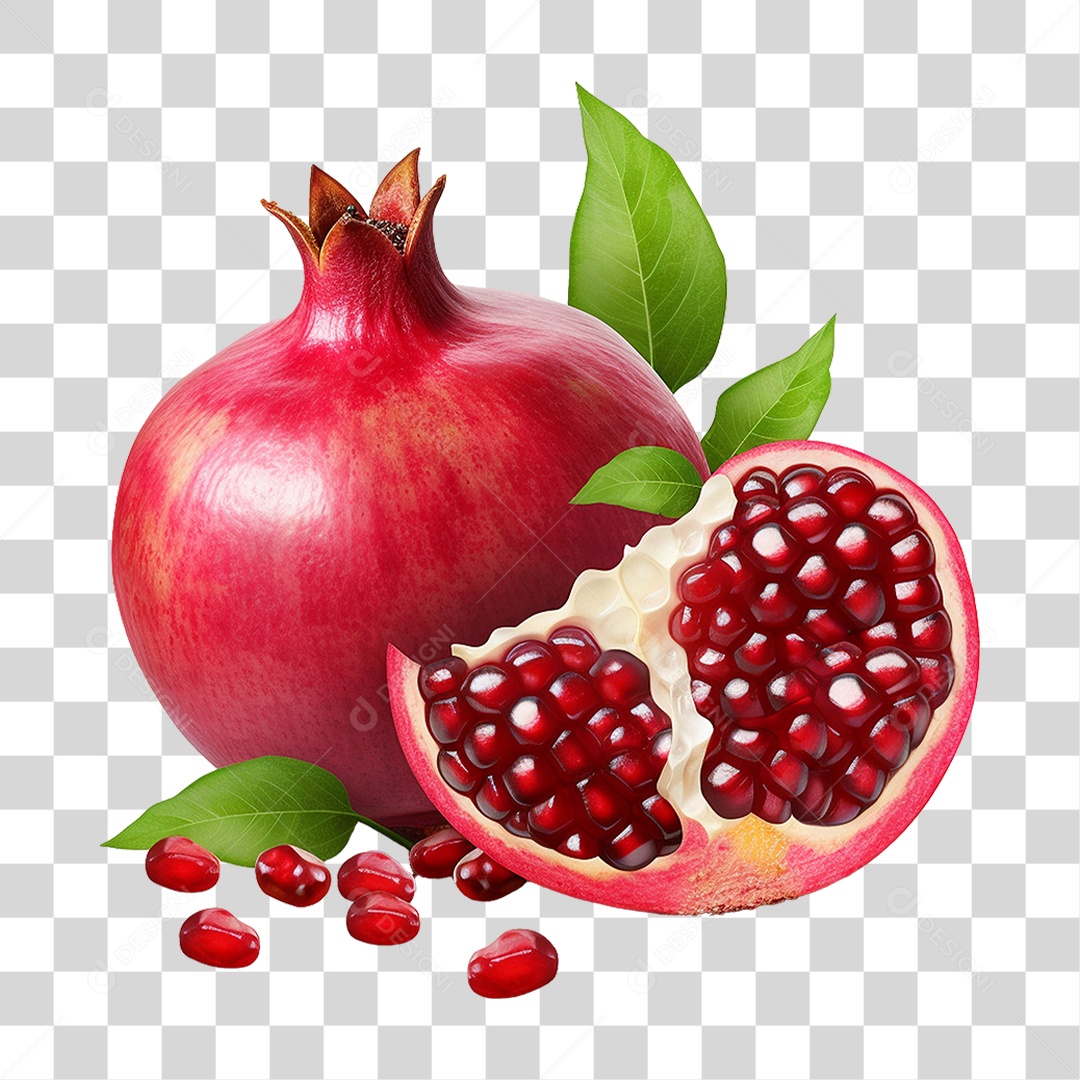 Fruta Romã PNG Transparente