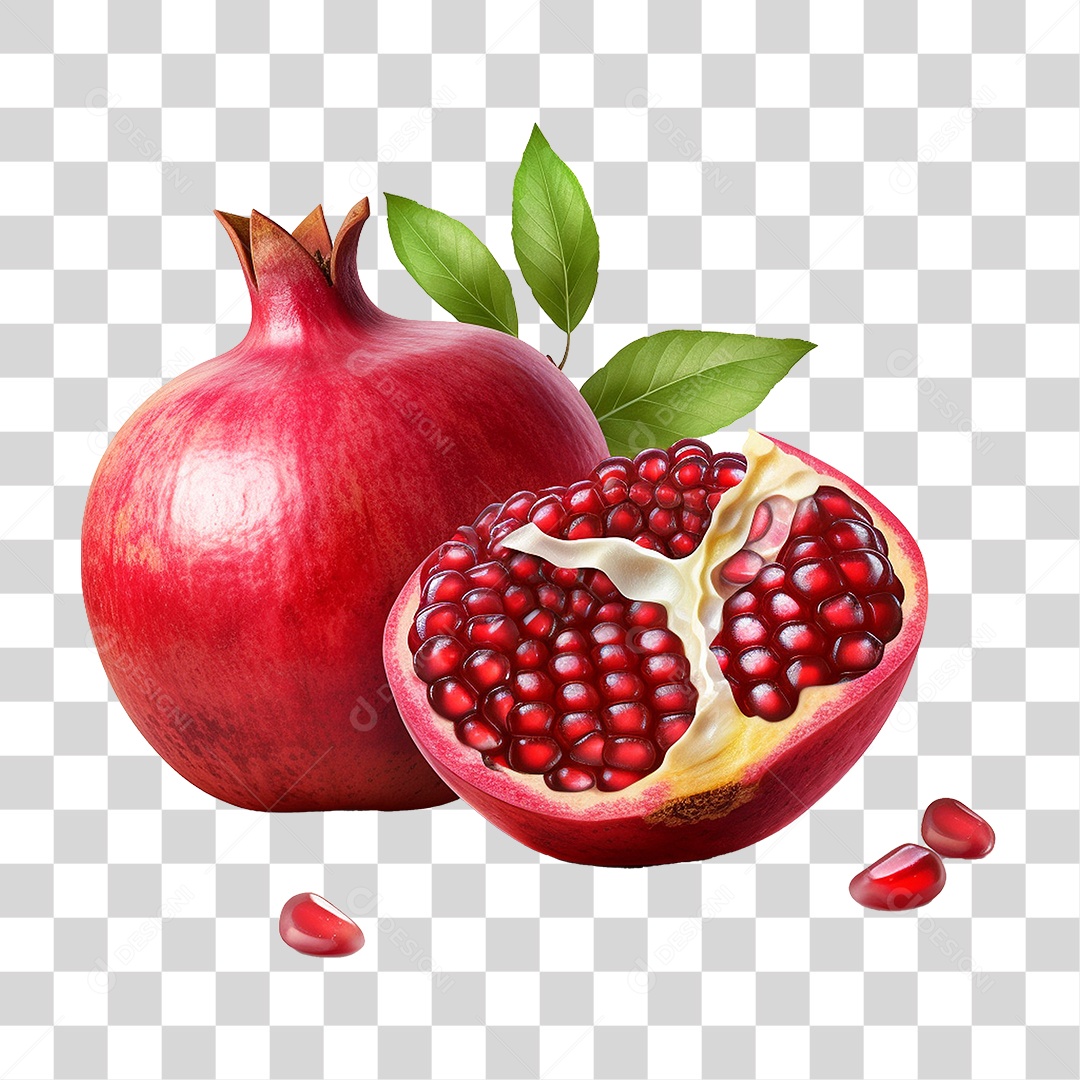 Fruta Romã PNG Transparente