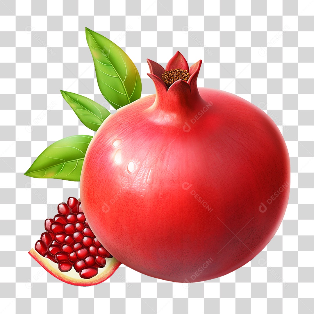 Fruta Romã PNG Transparente