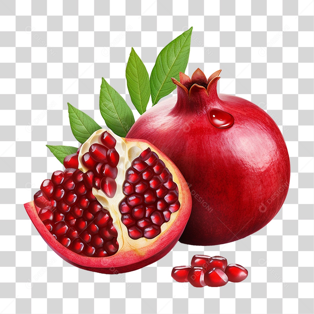 Fruta Romã PNG Transparente