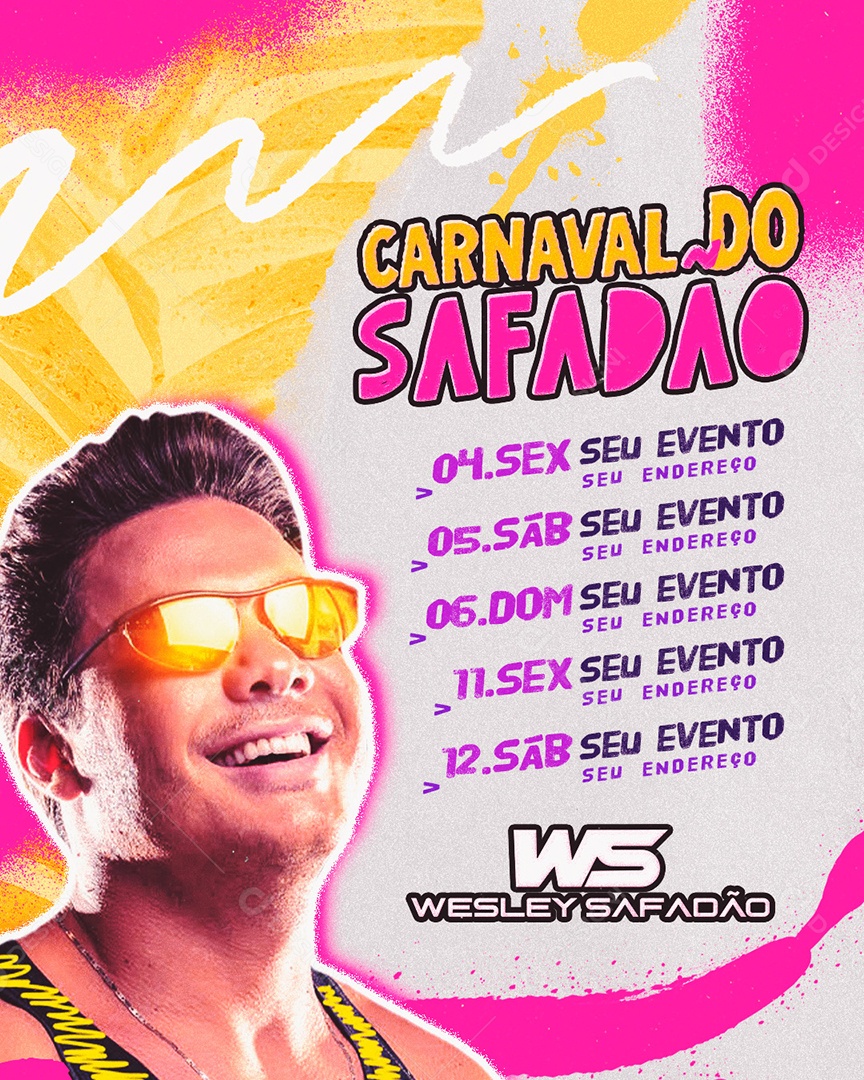 Carnaval do Safadão W.S Social Media PSD Editável