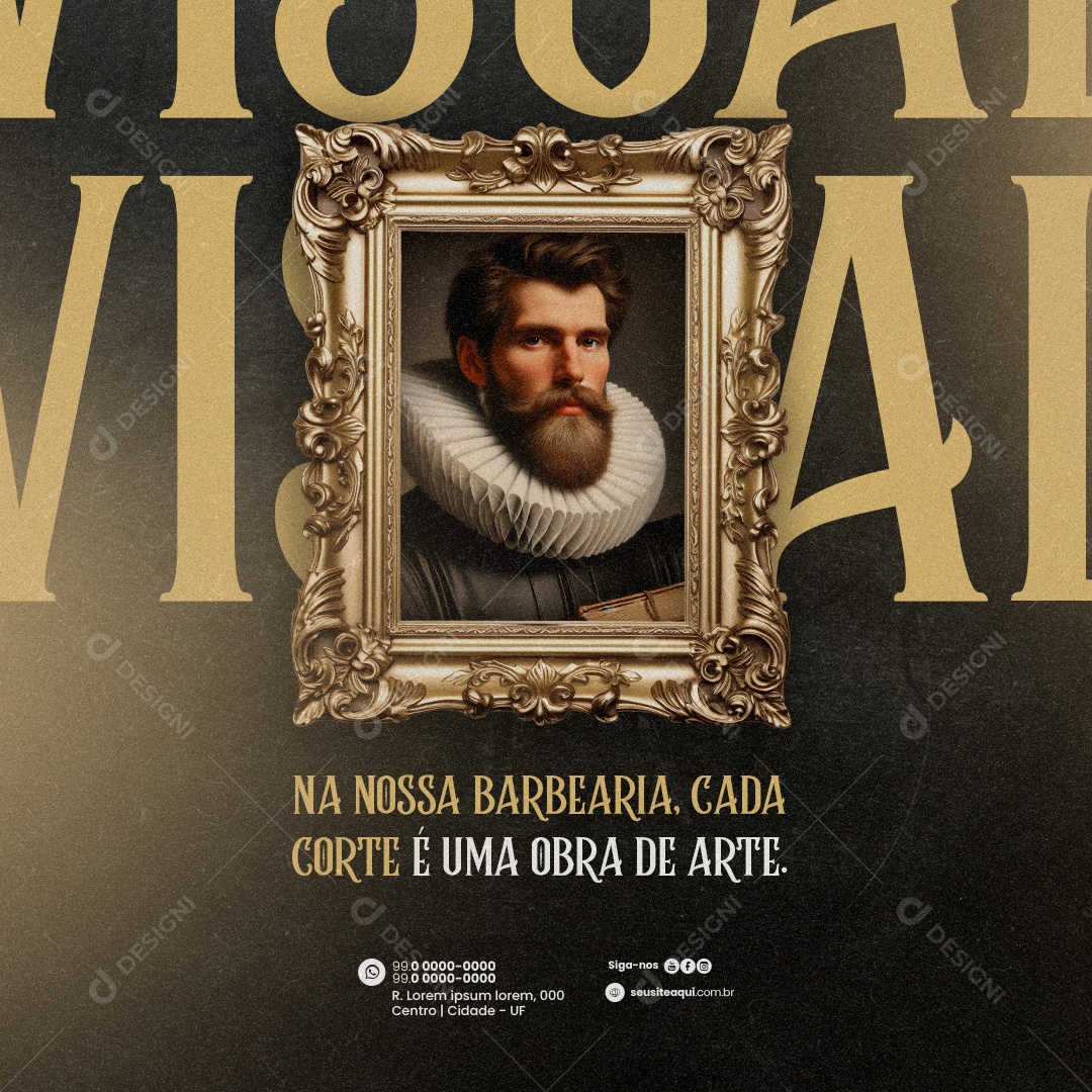 Barbearia Cada Corte é uma obra de Arte Social Media PSD Editável
