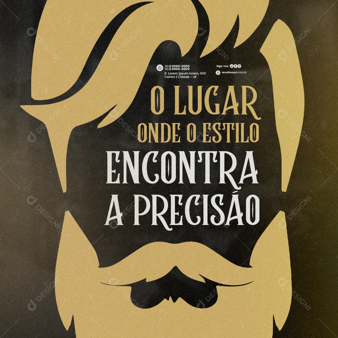 Barbearia O Lugar Onde o Estilo Encontra a Precisão Social Media PSD Editável
