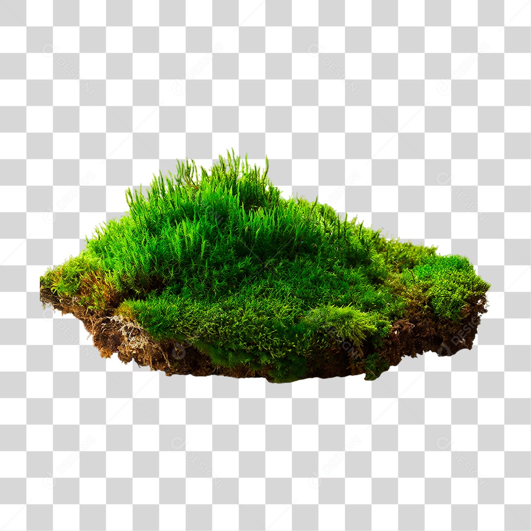 Monte de Terra com Grama PNG Transparente