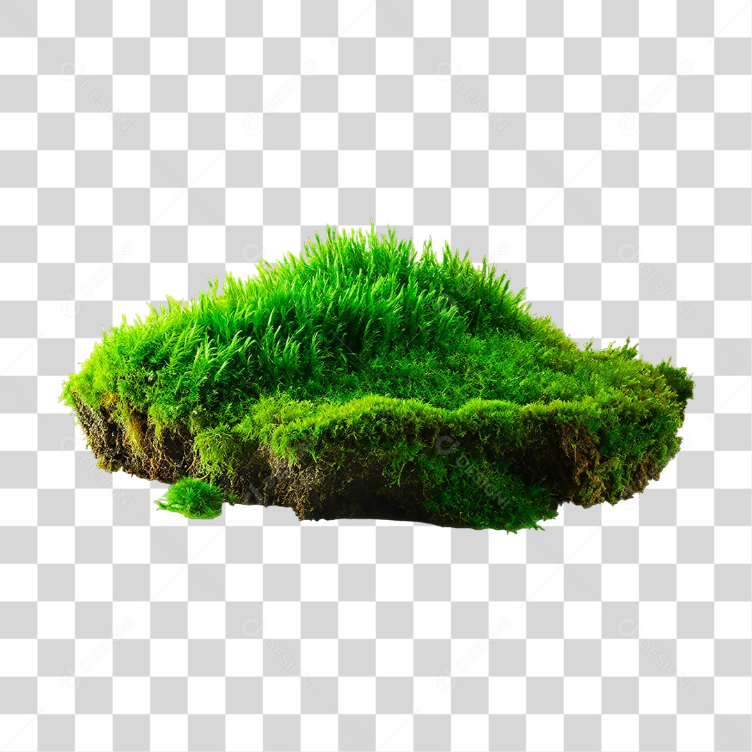 Monte de Terra com Grama PNG Transparente