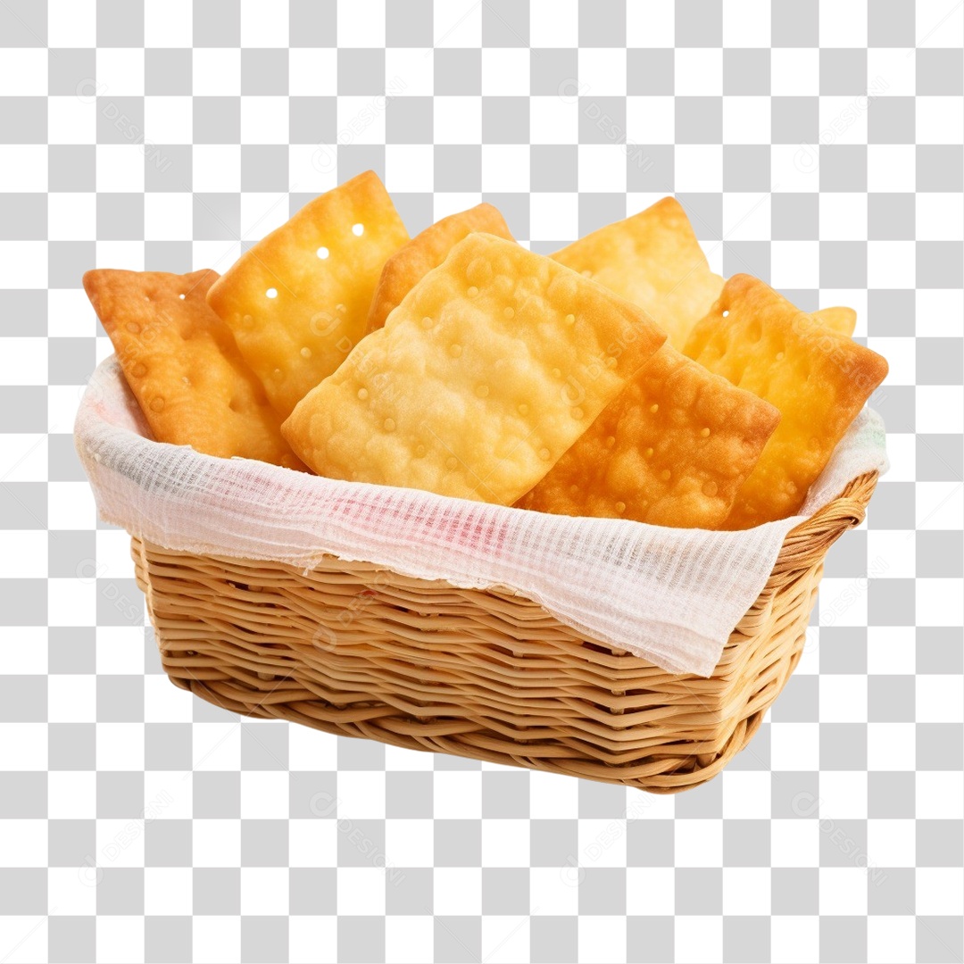 Cesta de Pasteis Fritos PNG Transparente