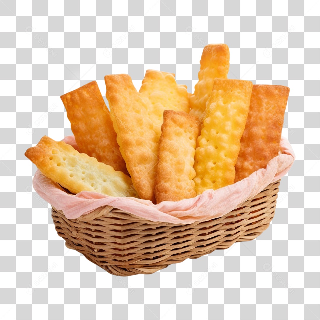 Cesta de Pasteis Fritos PNG Transparente