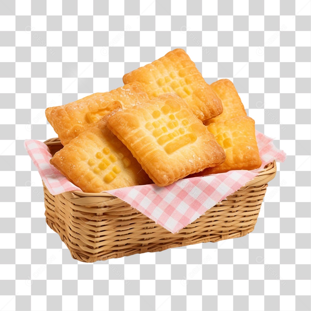 Cesta de Pasteis Fritos PNG Transparente