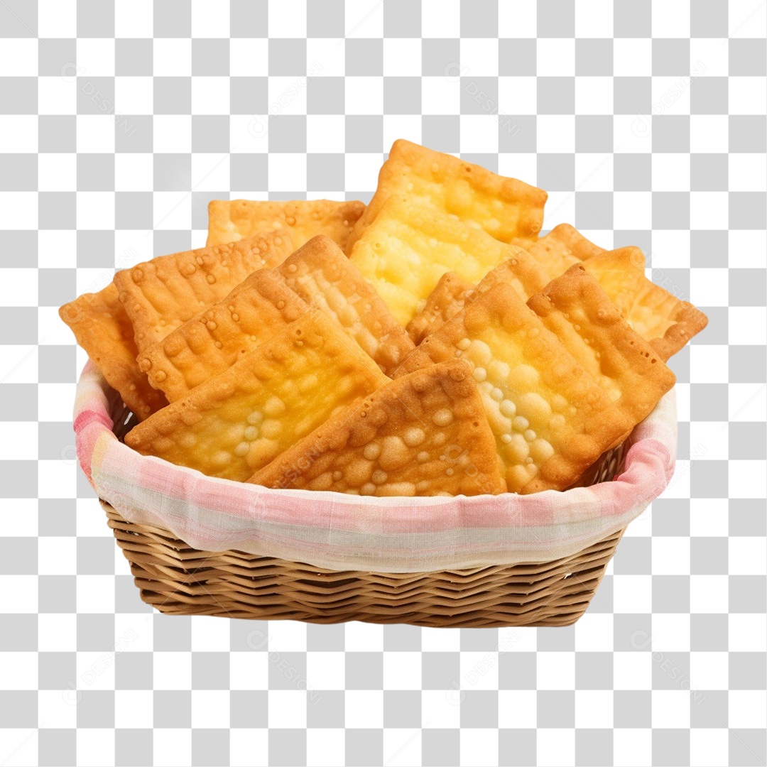 Cesta de Pasteis Fritos PNG Transparente