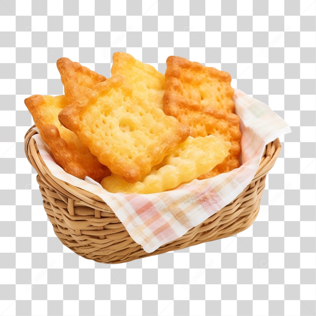 Cesta de Pasteis Fritos PNG Transparente