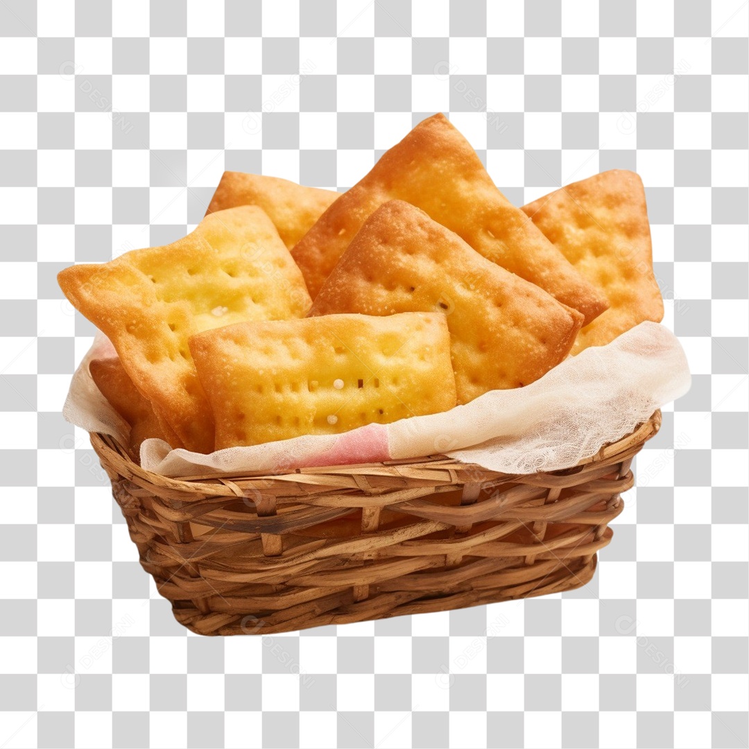 Cesta de Pasteis Fritos PNG Transparente