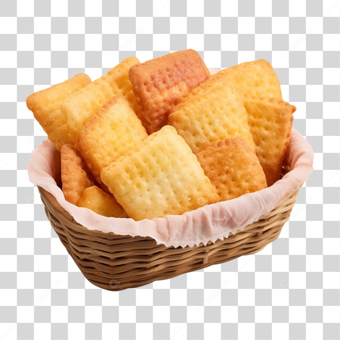 Cesta de Pasteis Fritos PNG Transparente