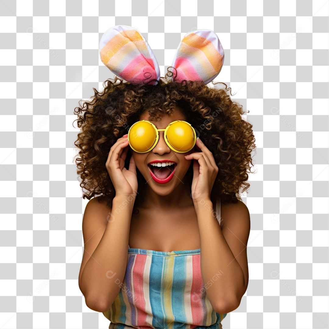 Criança com Fantasia Para Páscoa PNG Transparente