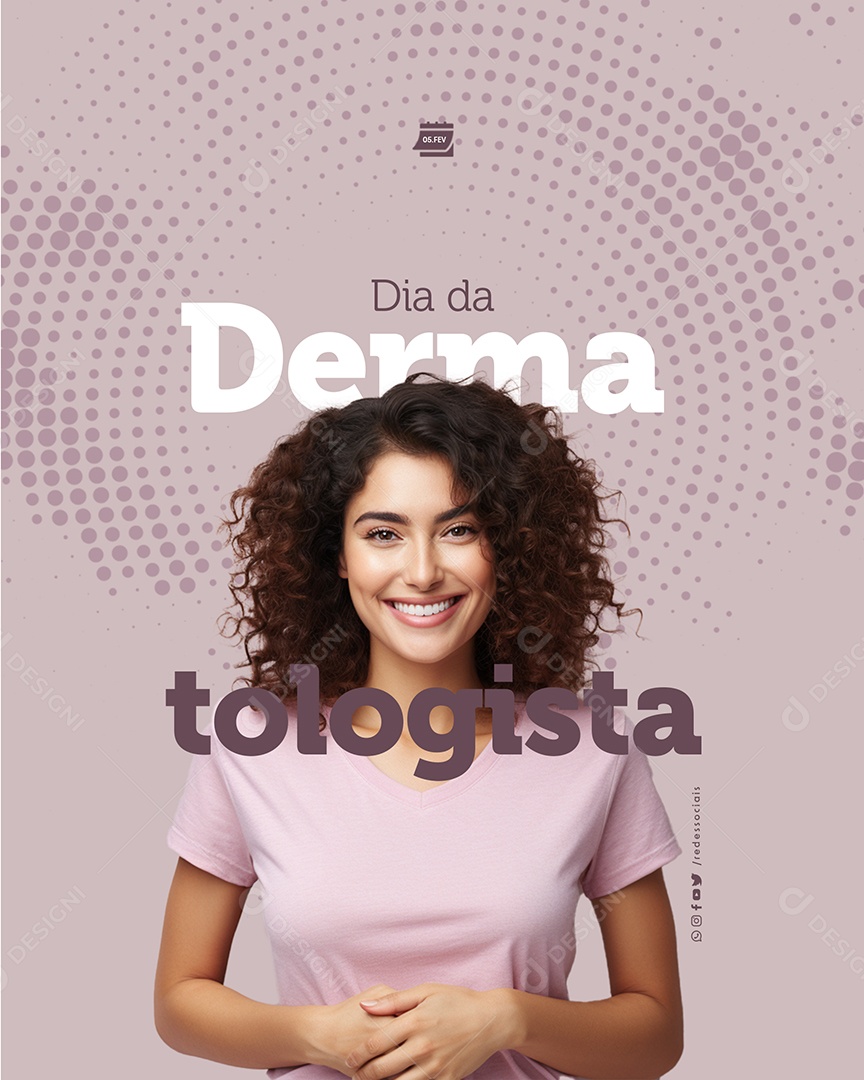 Dia do Dermatologista 05 de Fevereiro Social Media PSD Editável