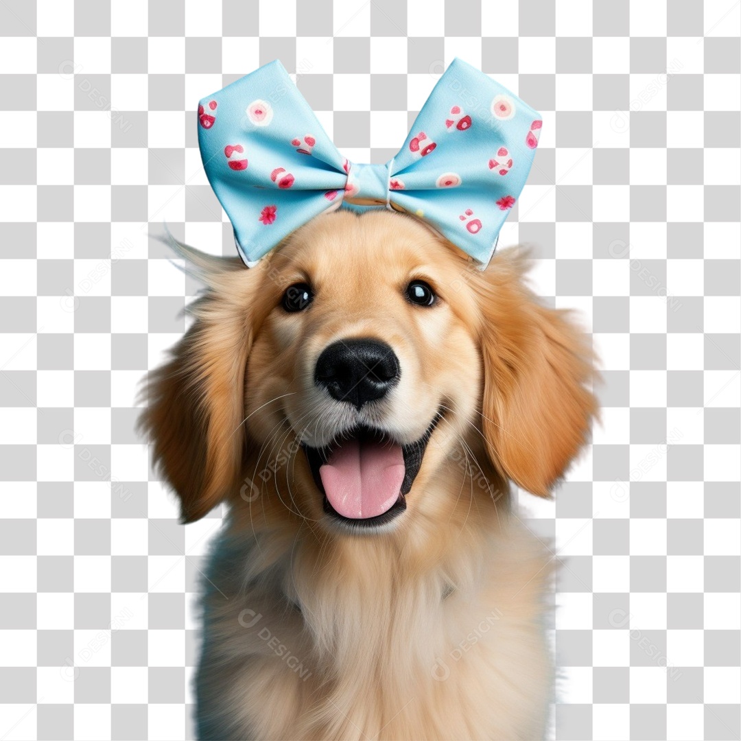 Cachorro Pet Animal com Chapéu de Coelho PNG Transparente