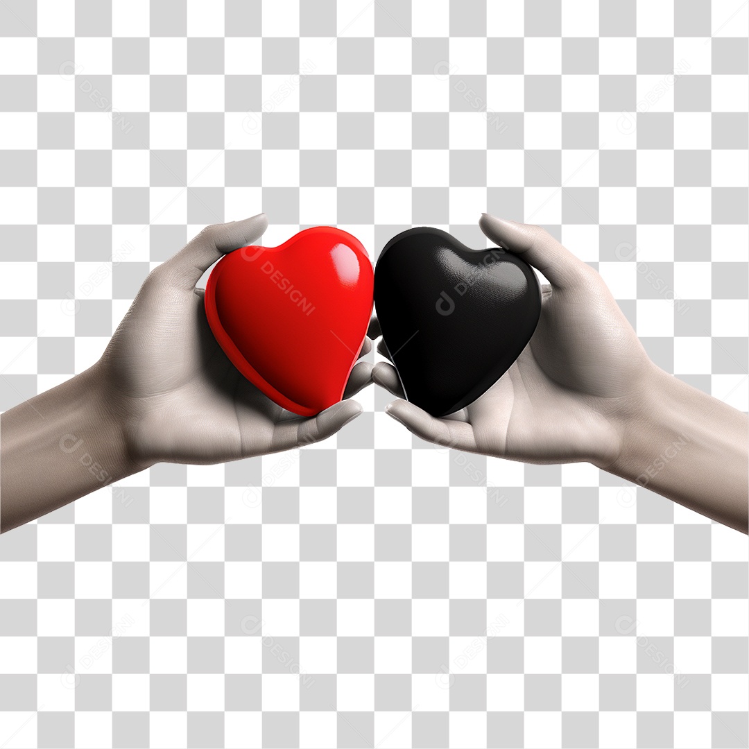 Mãos Segurando Coração PNG Transparente