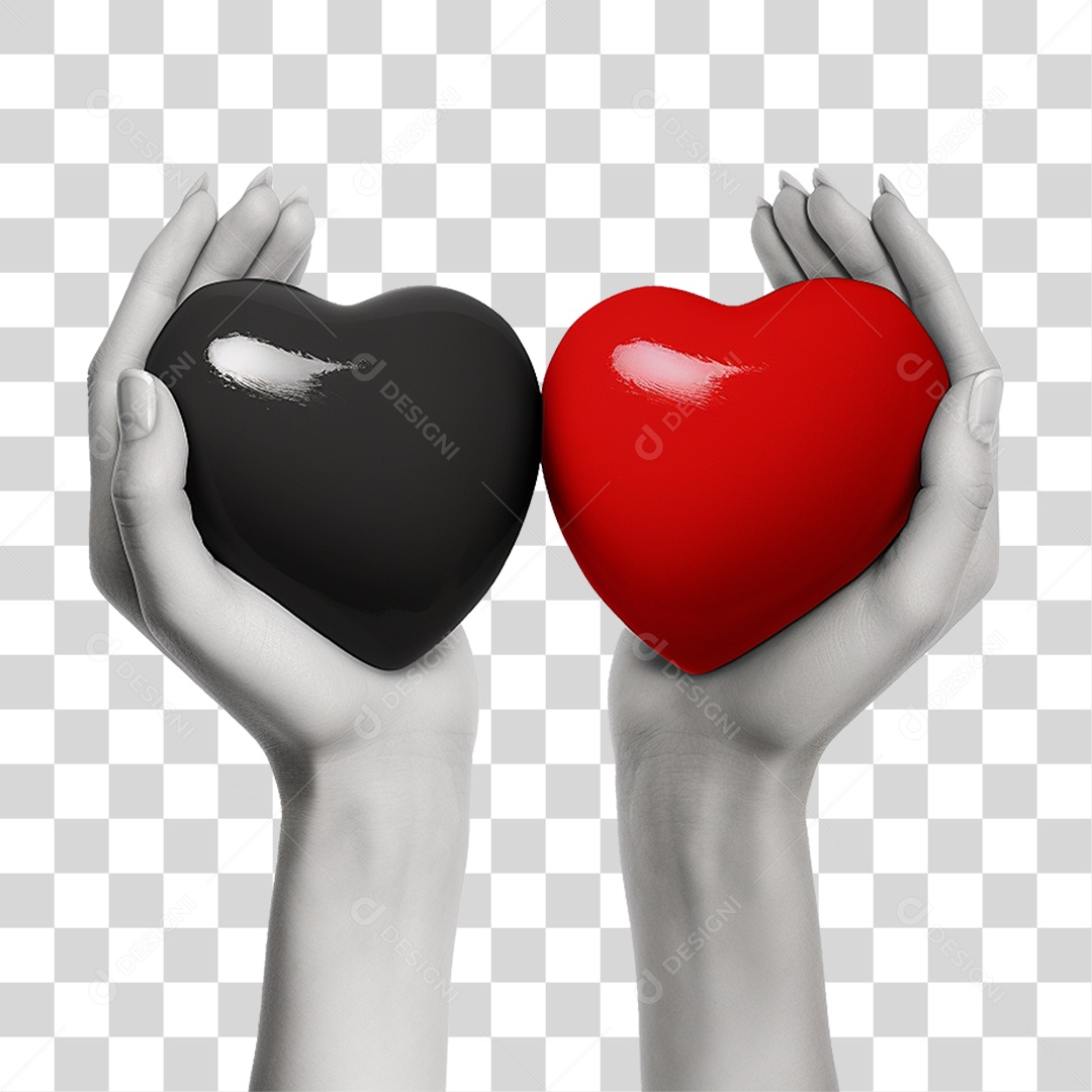 Mãos Segurando Coração PNG Transparente