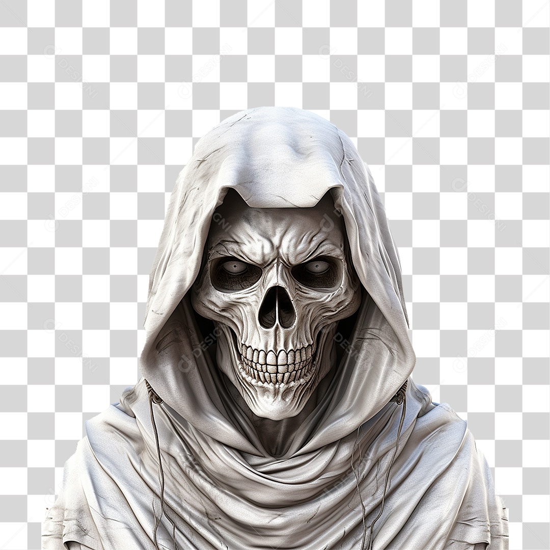 Caveira de Capuz PNG Transparente