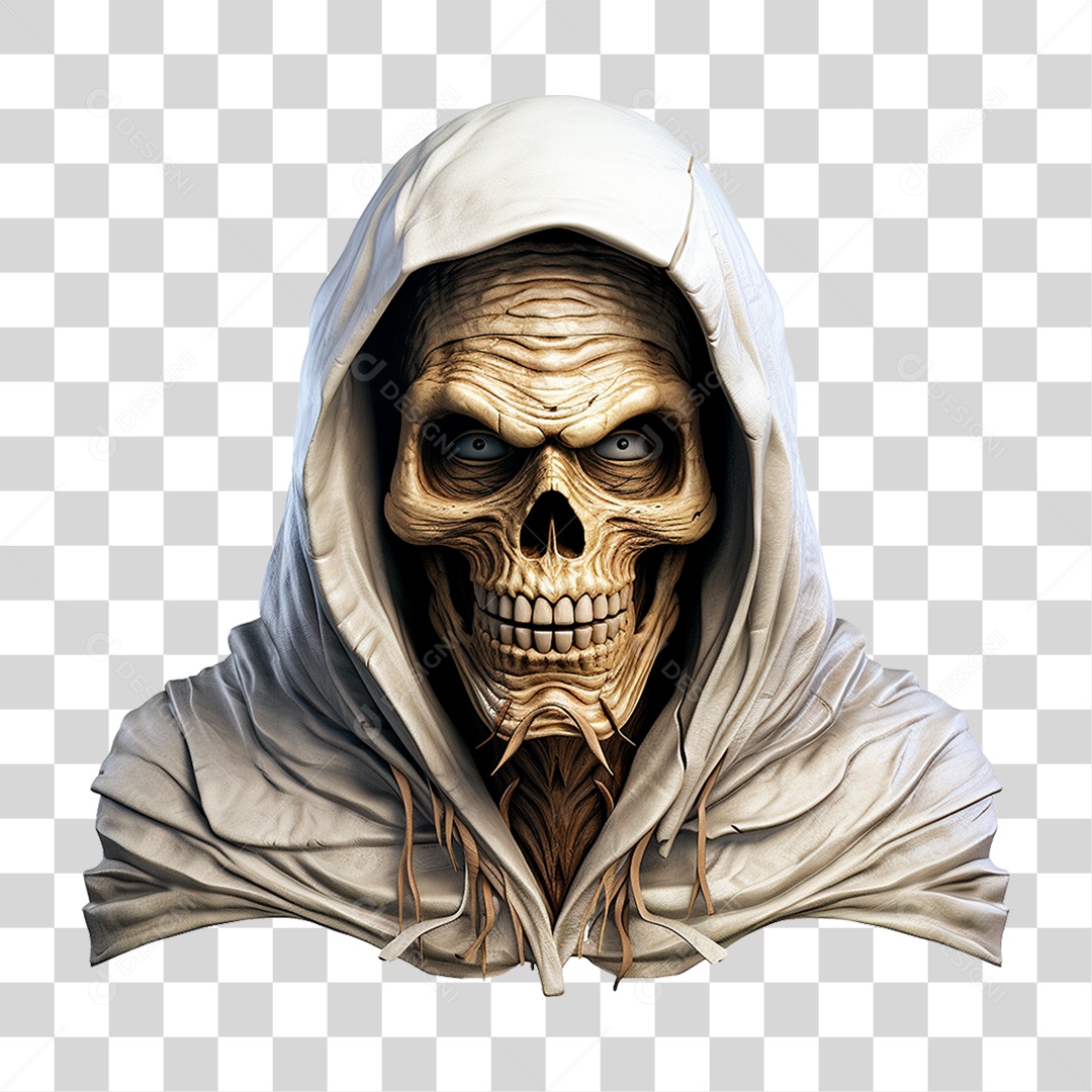 Caveira de Capuz PNG Transparente