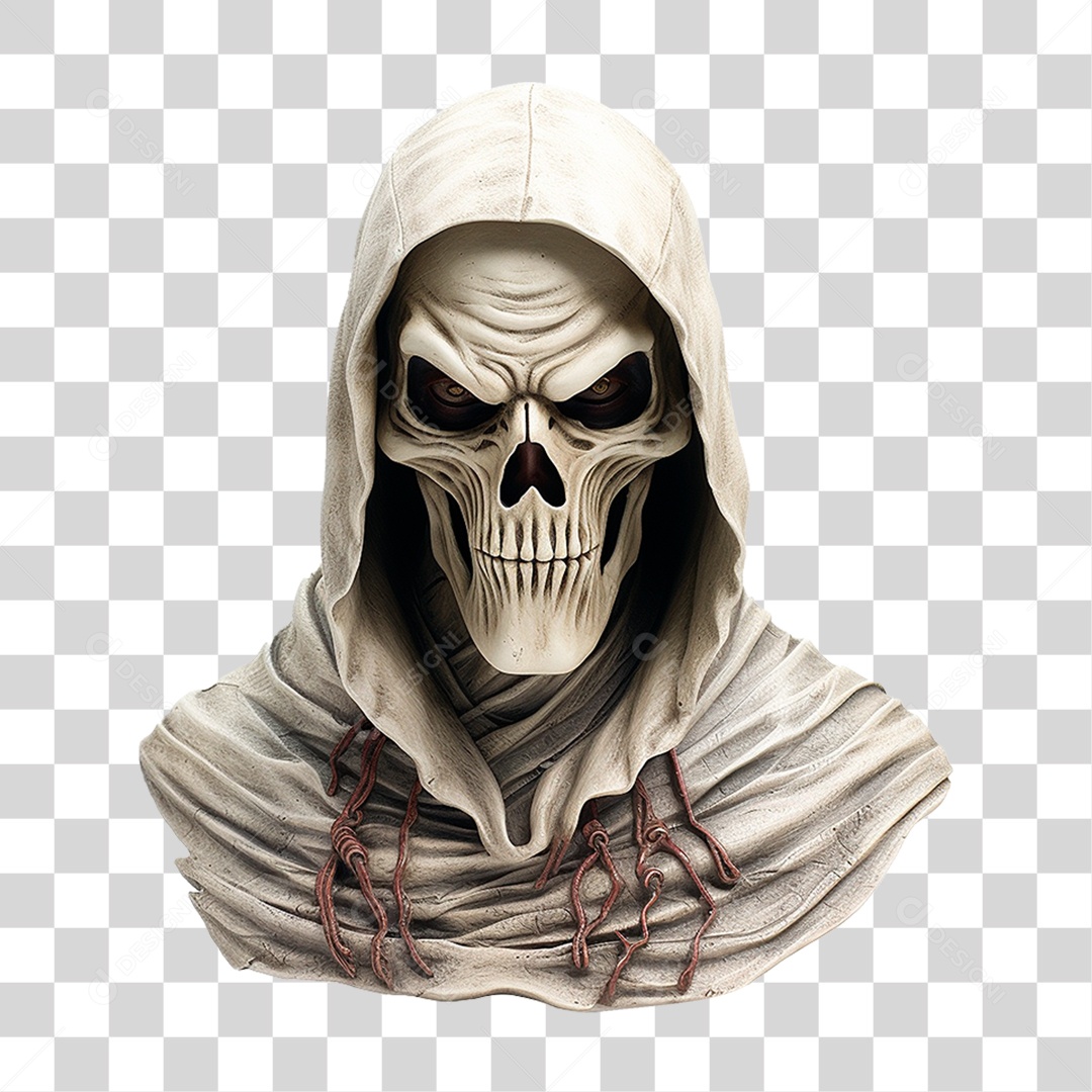 Caveira de Capuz PNG Transparente