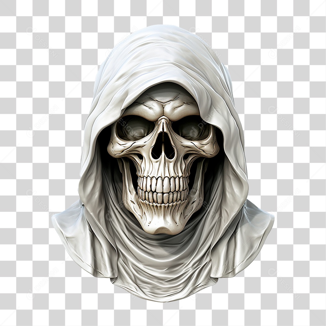 Caveira de Capuz PNG Transparente