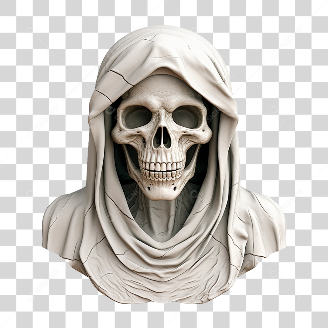 Caveira de Capuz PNG Transparente