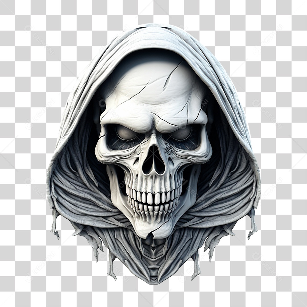 Caveira de Capuz PNG Transparente