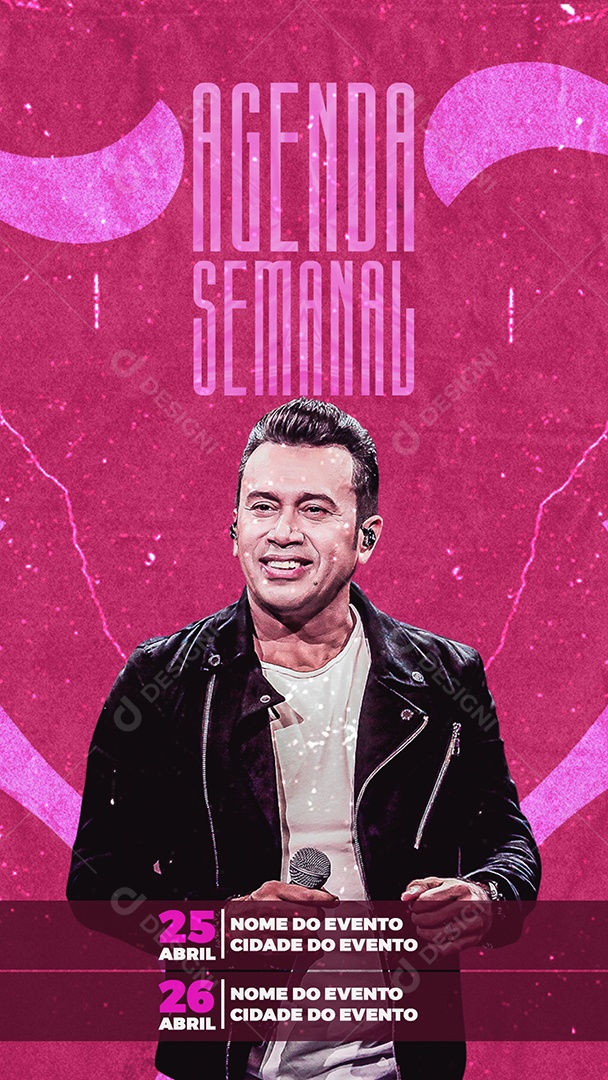 Agenda Semanal de Shows Social Media PSD Editável