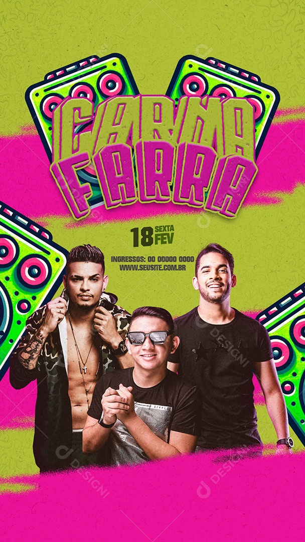 Carna Farra Social Media PSD Editável