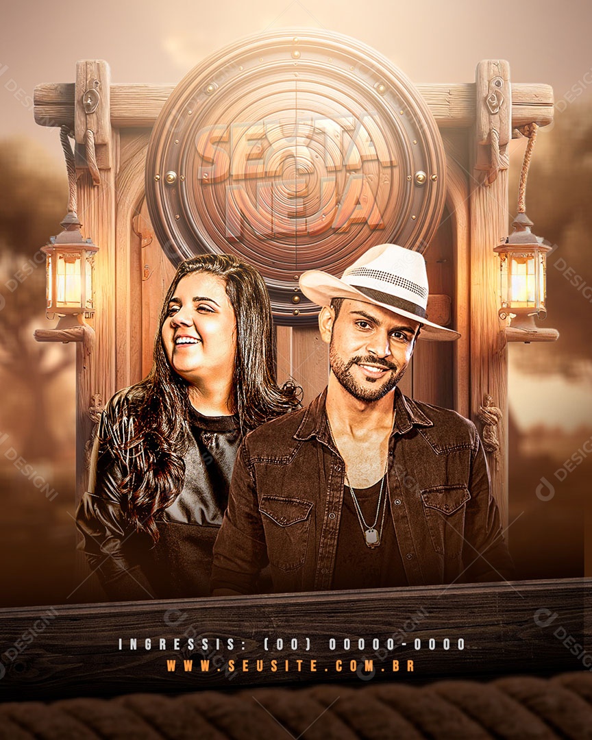 Flyer Sexta Neja Show Social Media PSD Editável