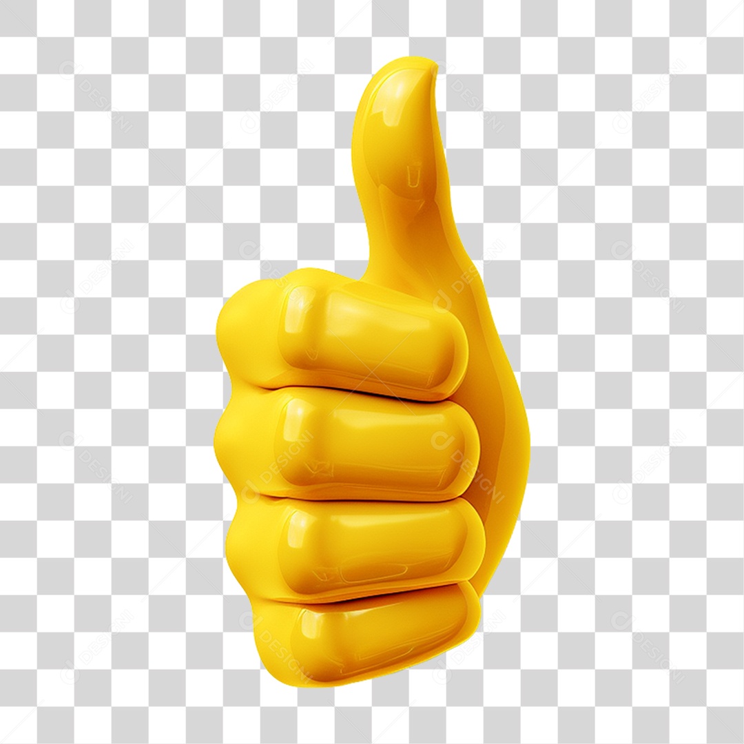 Emoji de Polegar Legal PNG Transparente